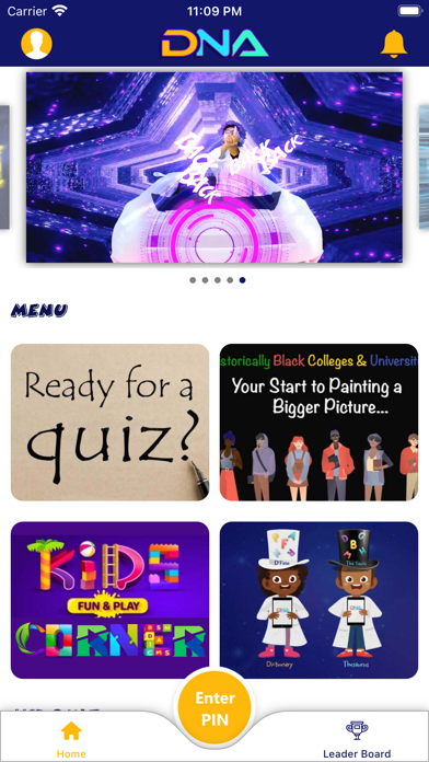 D.N.A. home screen from its Apple App Store listing
