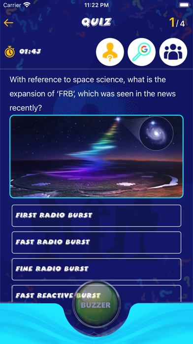 D.N.A. quiz screen from its Apple App Store listing